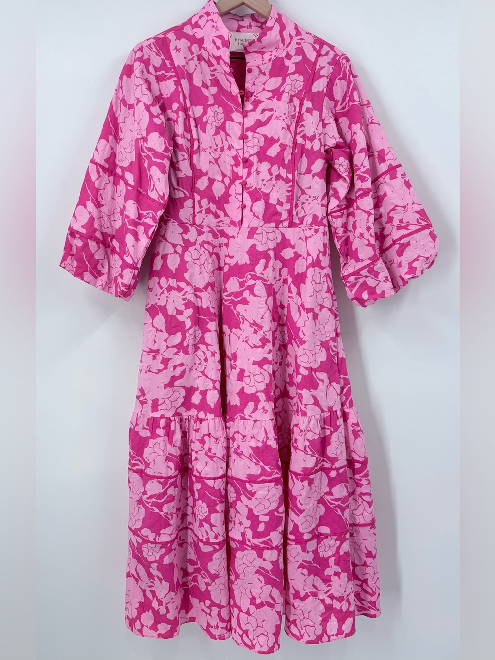 Hyacinth House Pink Textured Floral Hillsborough Midi Dress - Picture 7 of 16
